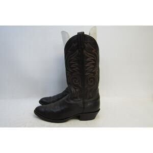 Sanders Mens Size 8.5 D Brown Leather Western Cowboy Boots